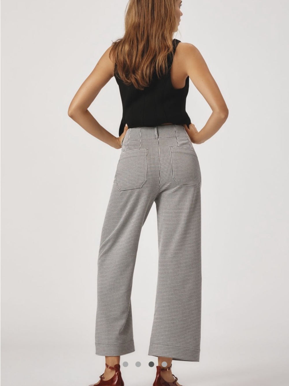 Maeve Colette Houndstooth Crop Wide-Leg Pants - Picture 4 of 7